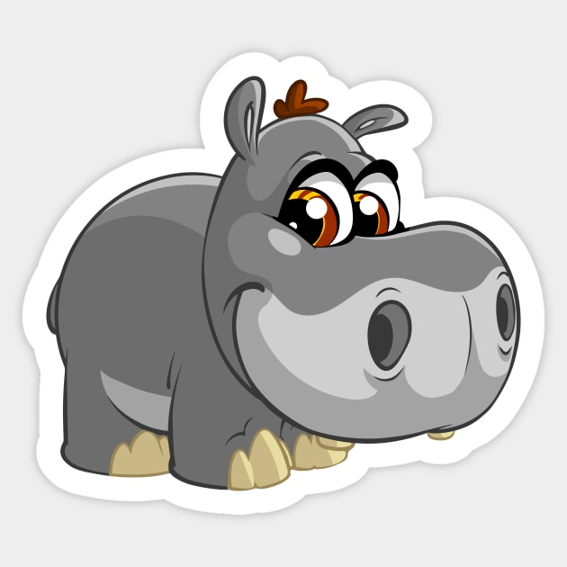 Hippo Sticker by Addmor13